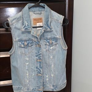 Hollister denim jean vest